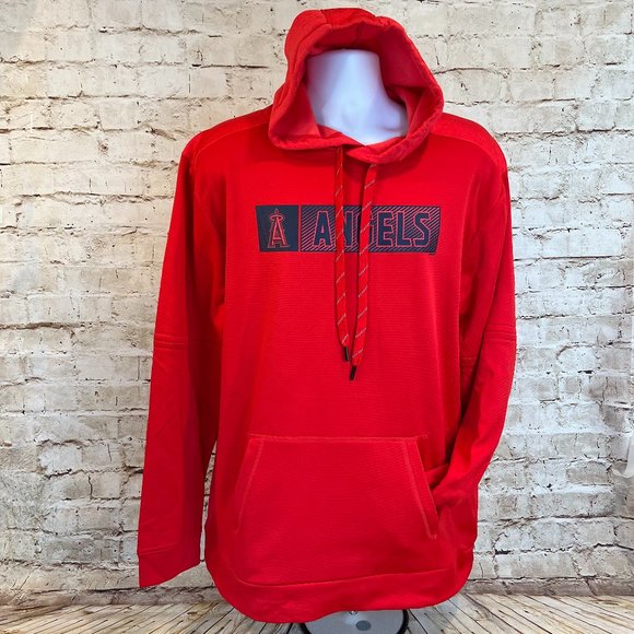 MLB Other - LA Los Angeles Angels Men's Team Logo Fan Gear Red Hoodie Sweatshirt Size XL
